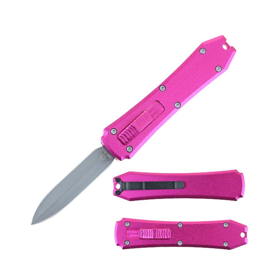 5.25" Pink Sniper Micro OTF Out The Front Automatic Knife