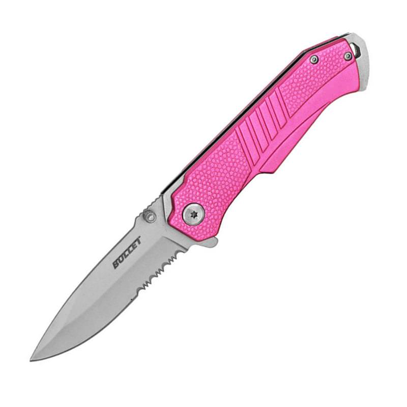 BULLET Spring Assisted Opening Knife - Pink