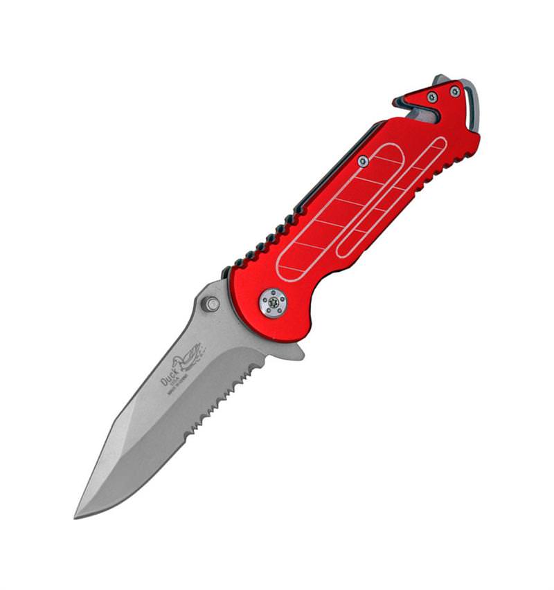 Extreme Rescue Folder Spring Assisted Knife - Red