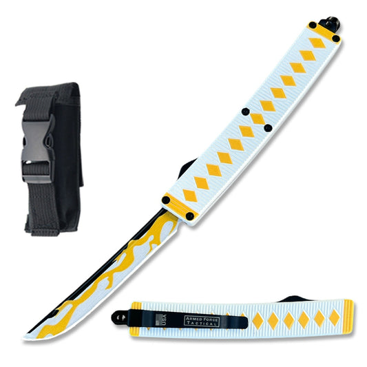 8.5" Demon Killer Anime Katana Style Automatic OTF Knife