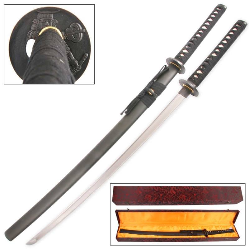 Handmade Takeda Shingen Japanese Traditional Katana With Sword Box