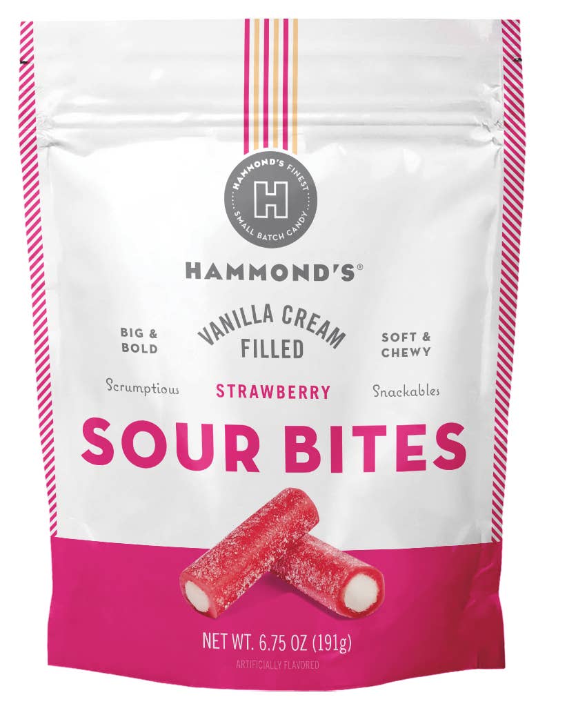 Sweet & Sour Candy - Strawberry w/ Vanilla Cream - 6.75 oz