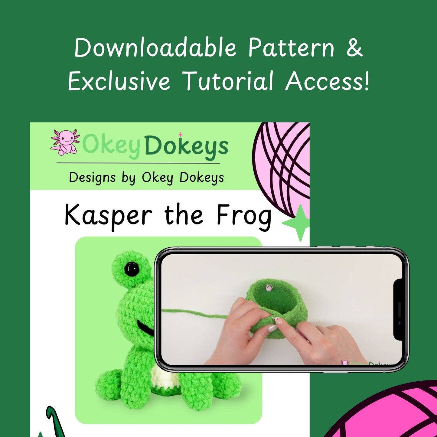 Crochet Frog Kit - Kasper the Frog