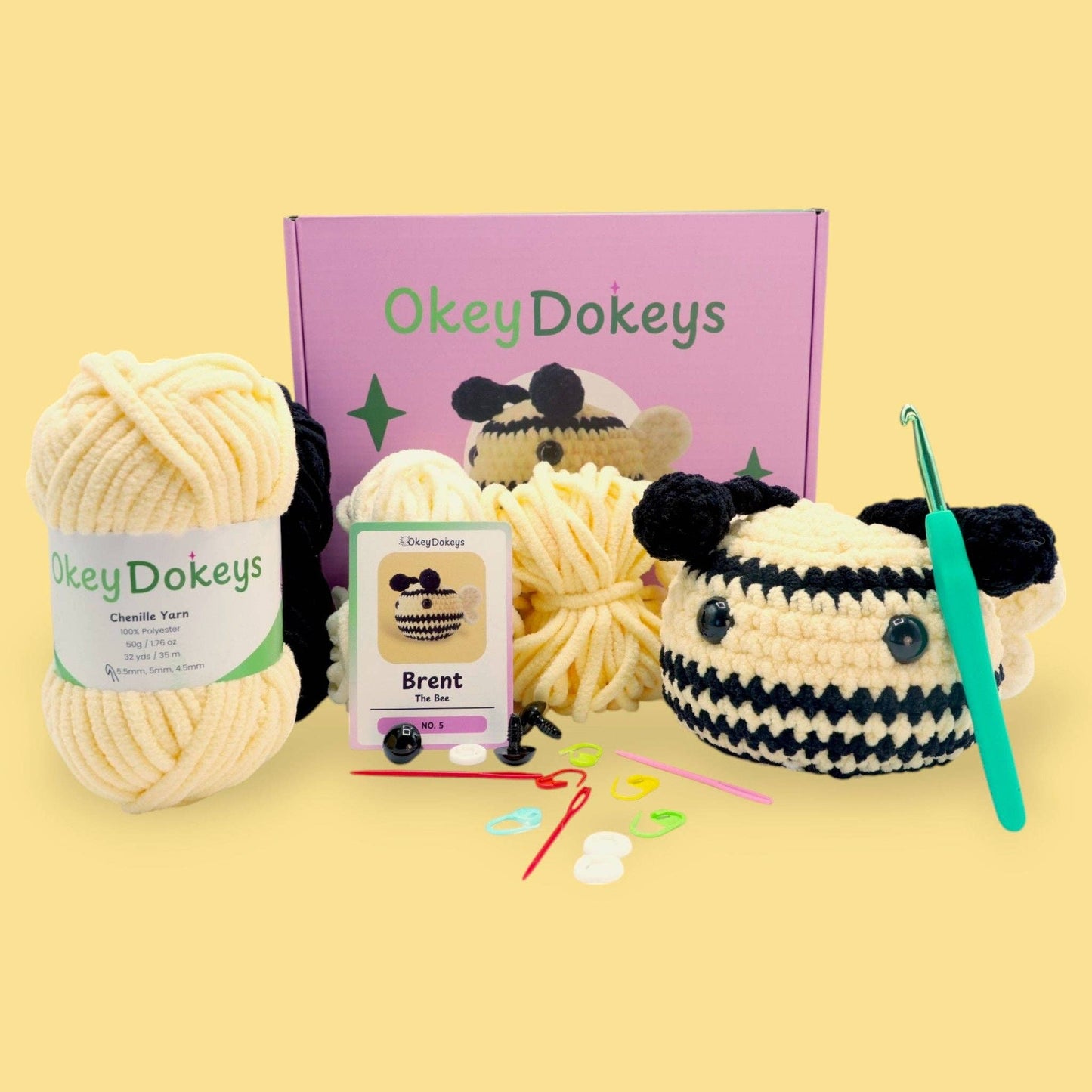 Crochet Bee Kit - Brent the Bee