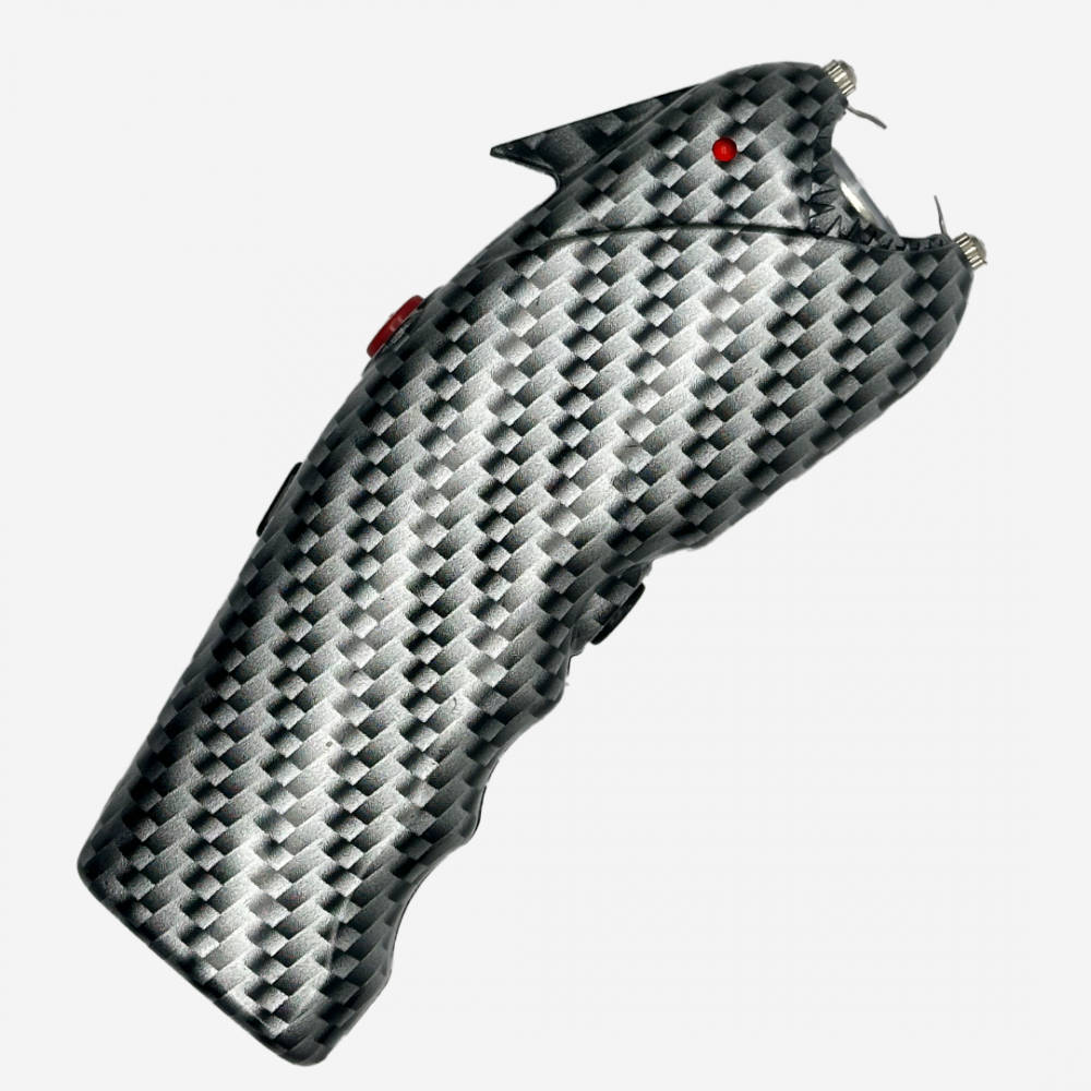 Mako 2.5 Million Volt Rechargeable Comfort Grip Stun Gun Carbon Fiber