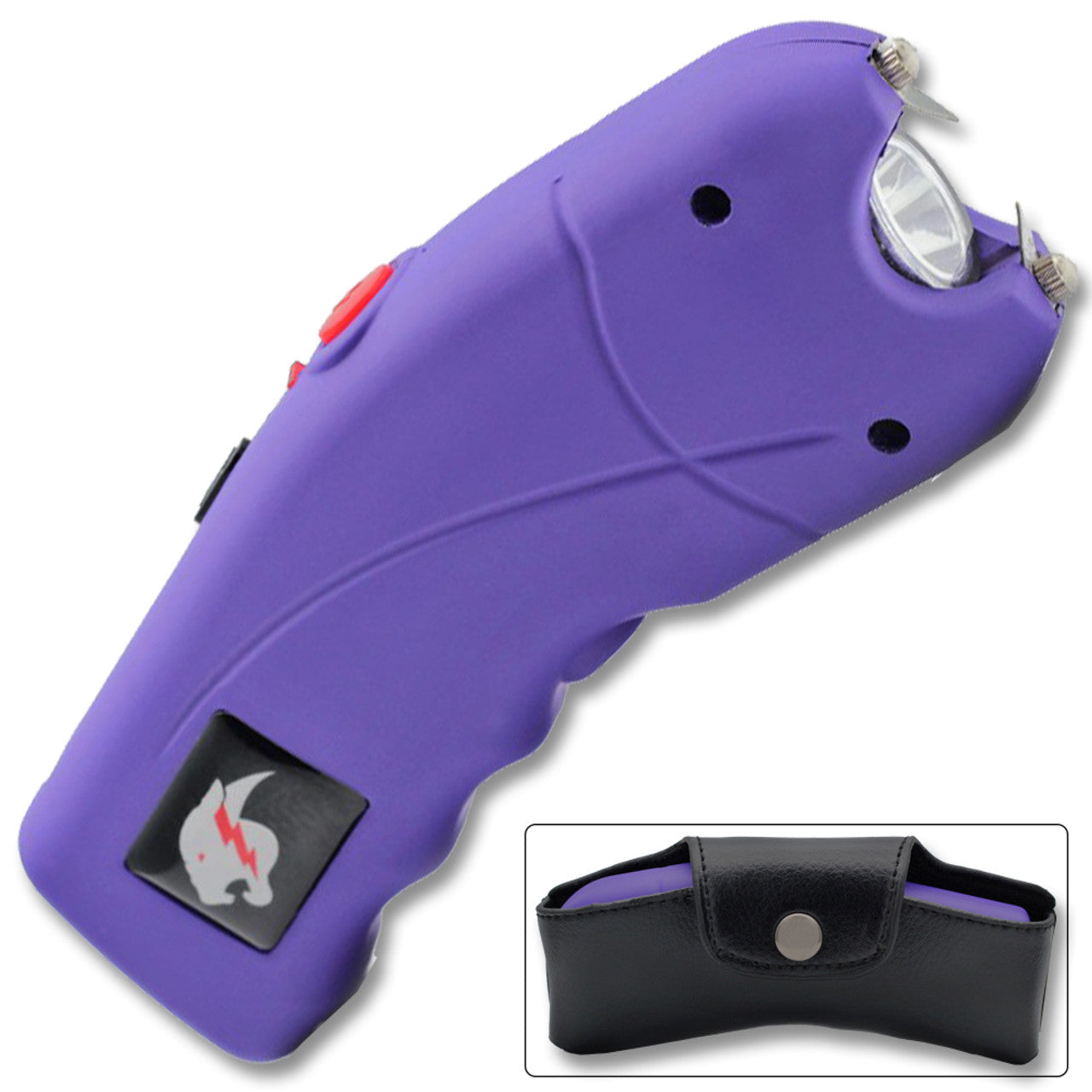 Purple Cyclone 2.5 Million Volt Rechargeable Stun Gun With Alarm