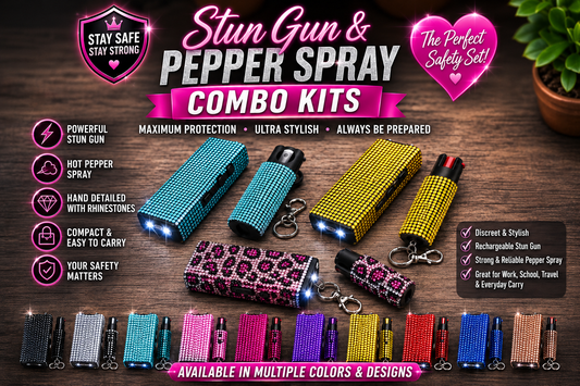Stun Gun / Pepper Spray Combo Set - Mini Bling