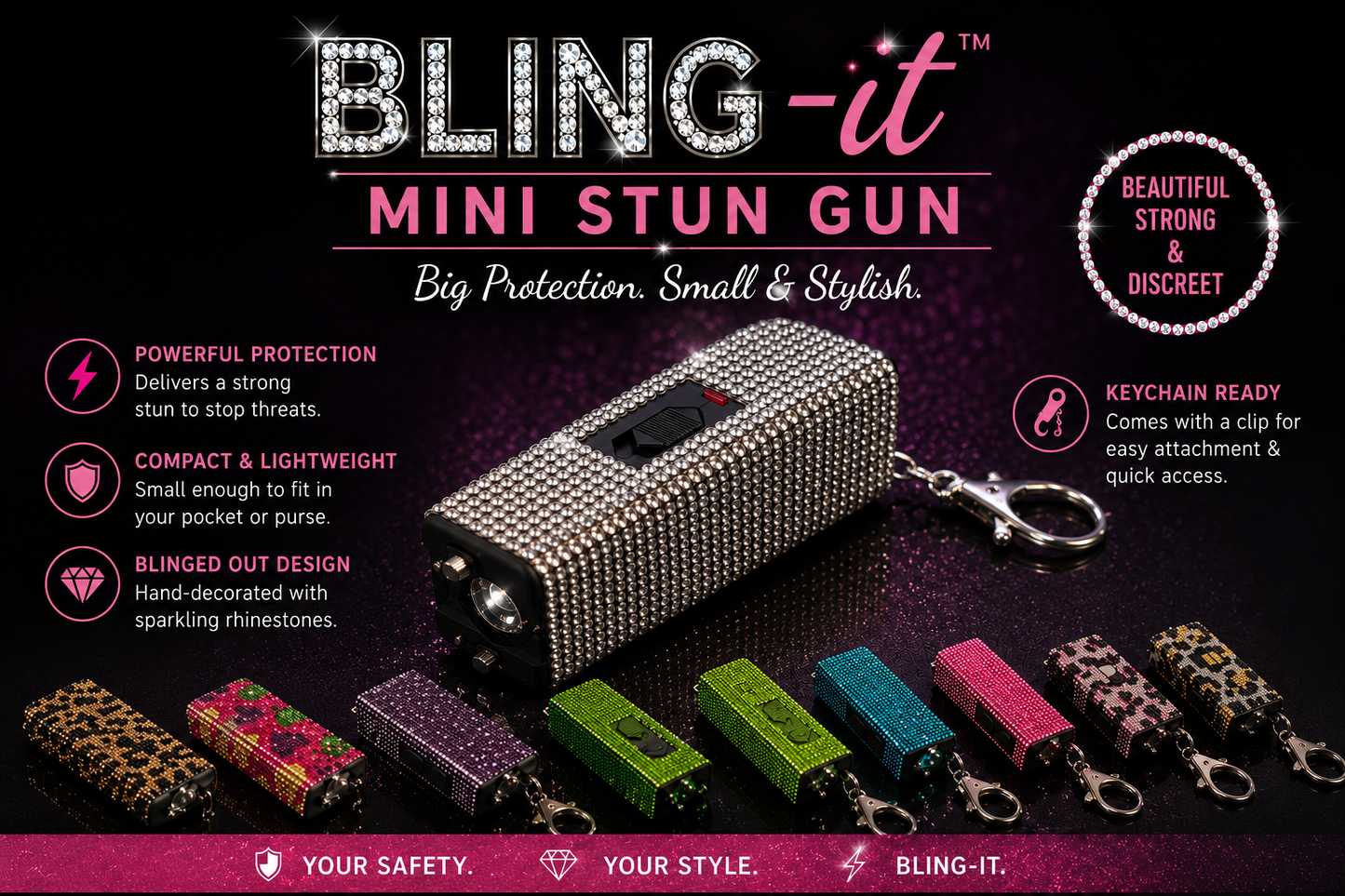 Stun Gun - Mini Rhinestone Bling