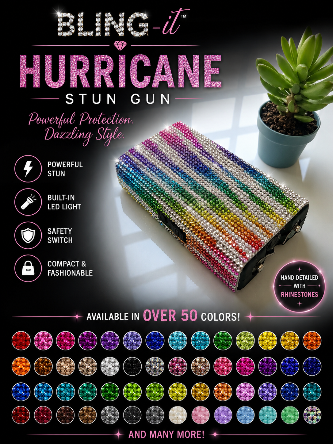Stun Gun - BLING-it Hurricane Collection