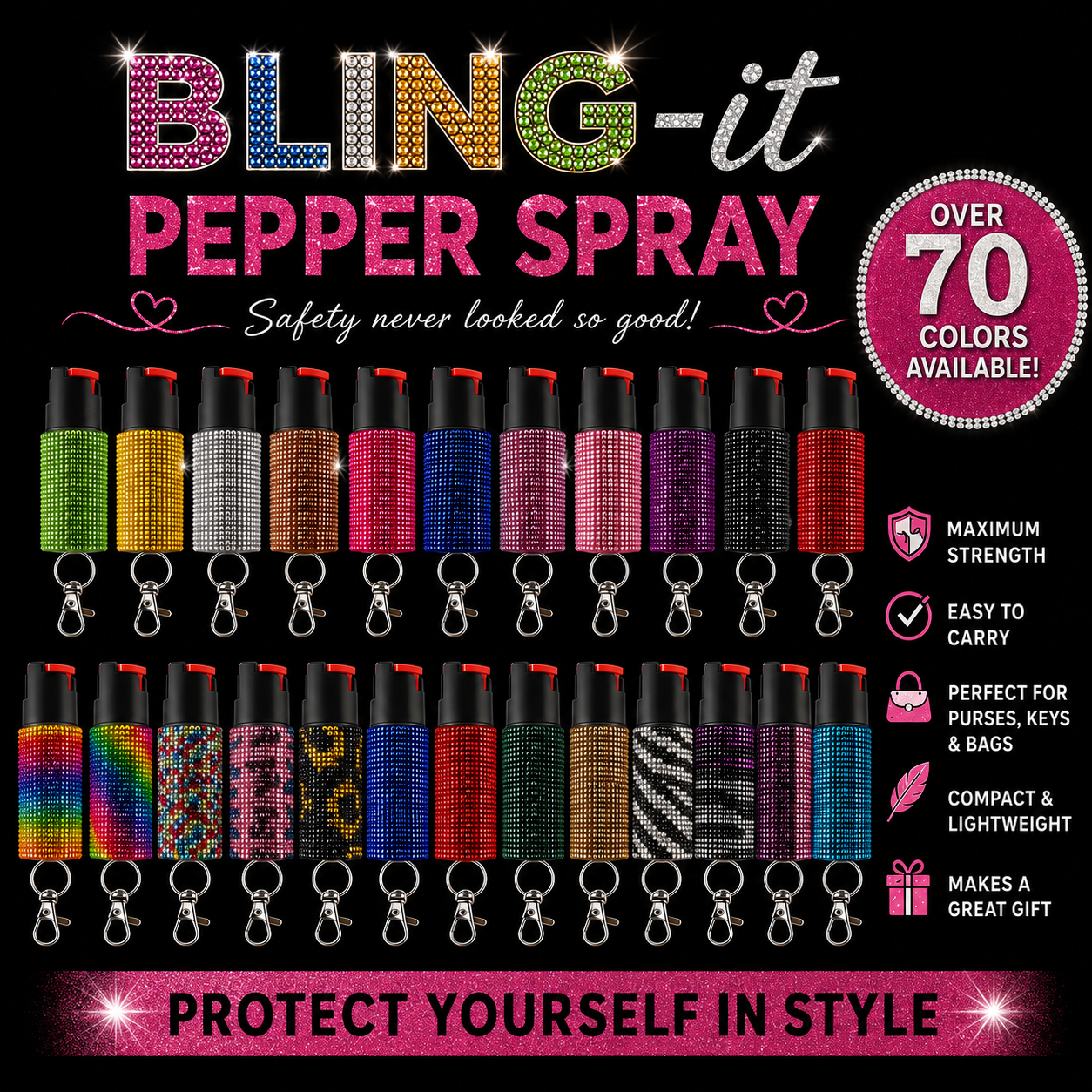 Pepper Spray - BLING-it Rhinestone Design Collection