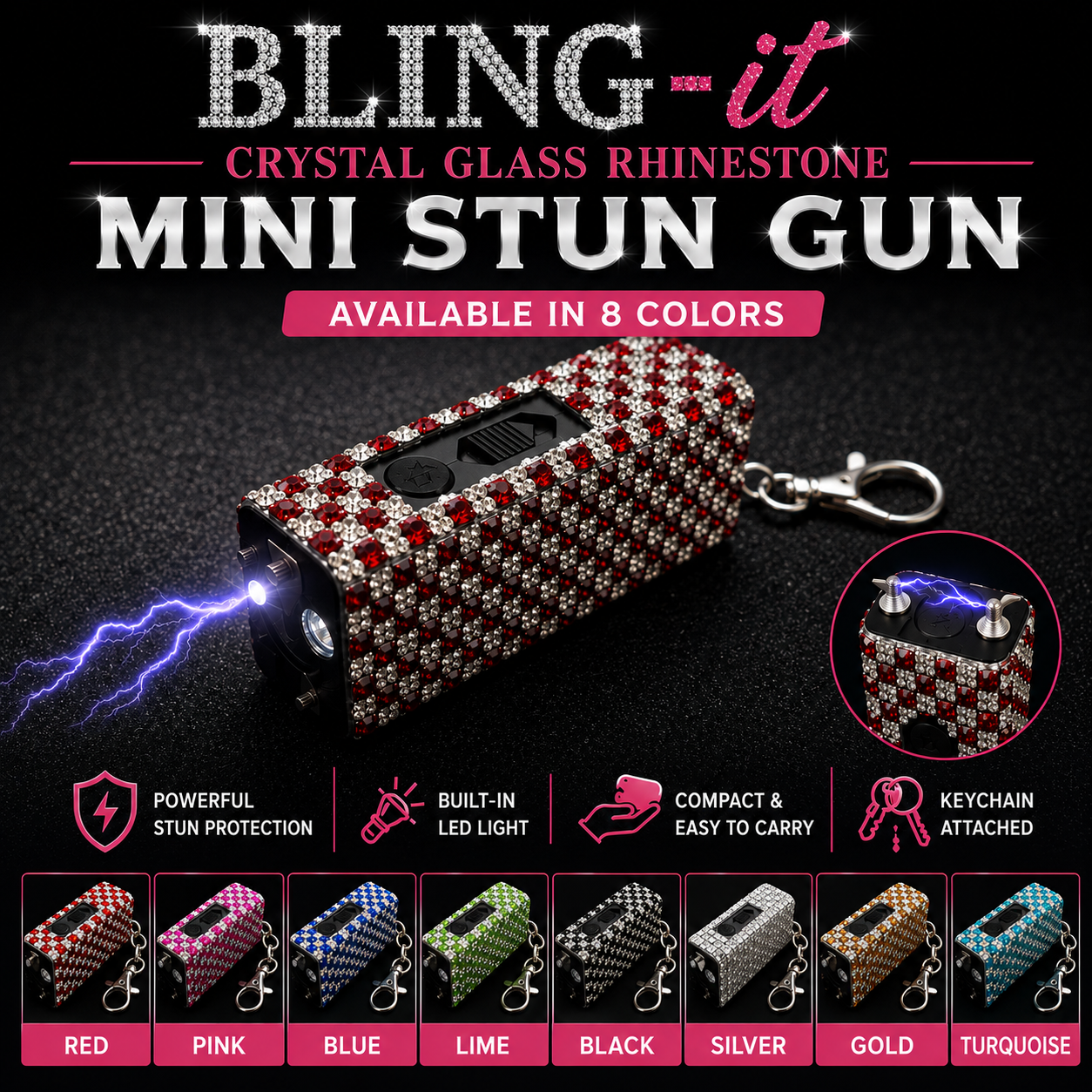Stun Gun - Mini Crystal Glass Bling