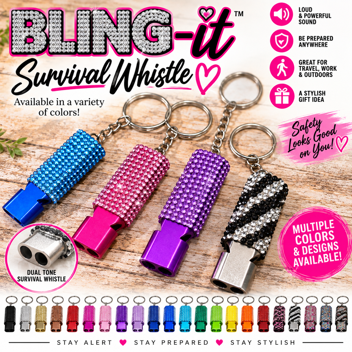Survival Whistle - Bling