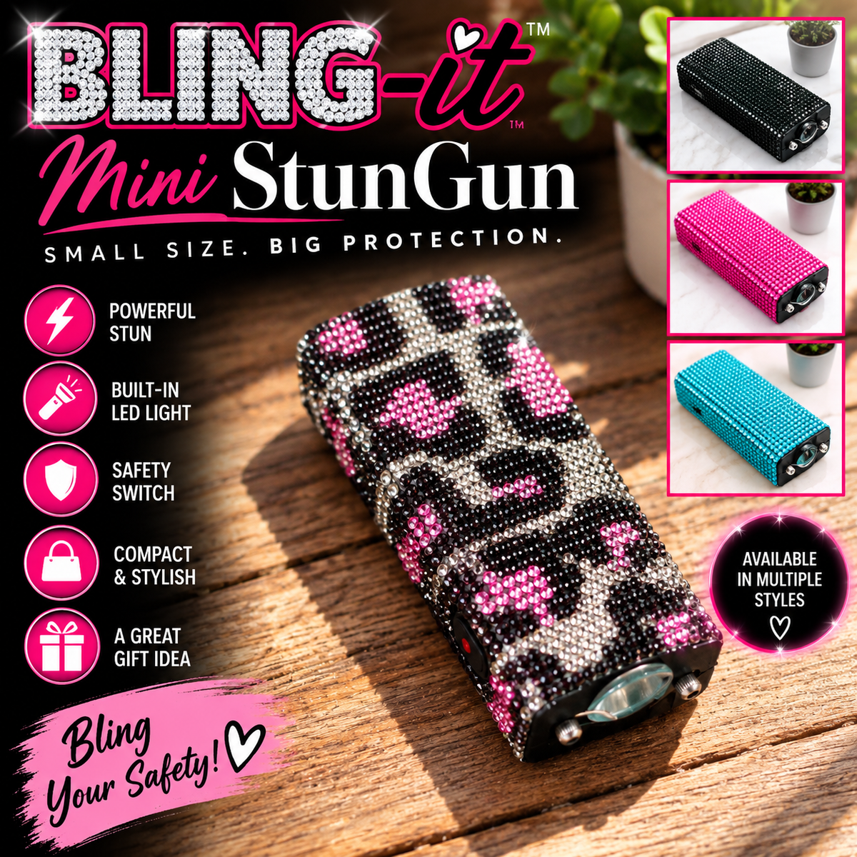 Stun Gun - Mini Rhinestone Bling