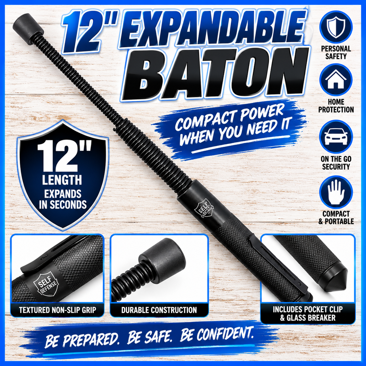 Baton - 12" Expandable Baton