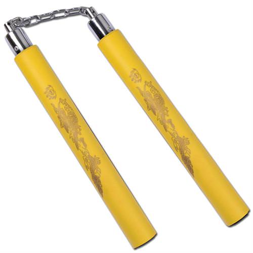 Dragon Practice Foam Nunchaku Yellow