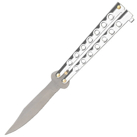 Silver Classical Butterfly Knife