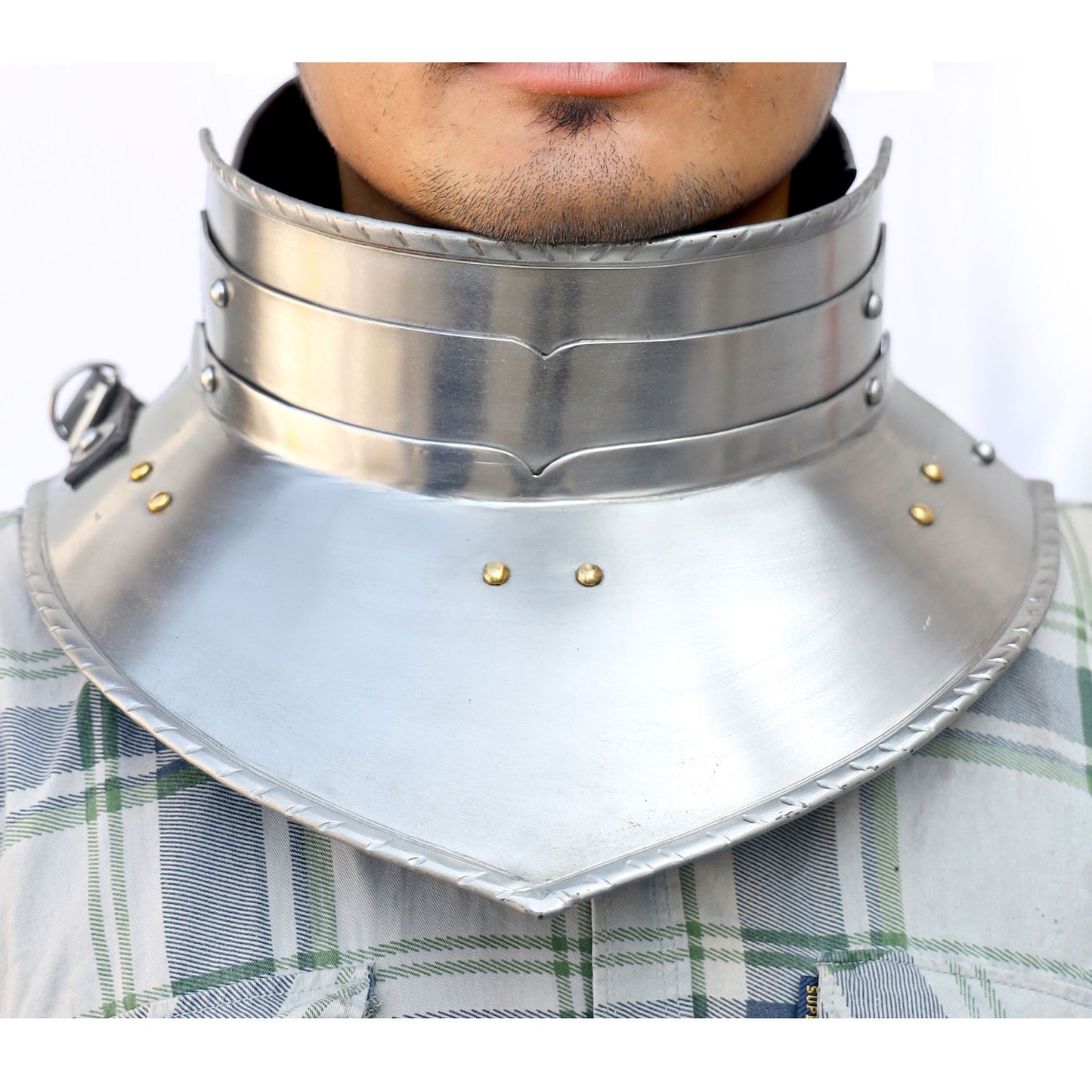 Medieval Renaissance Raised Collar Neck Gorget