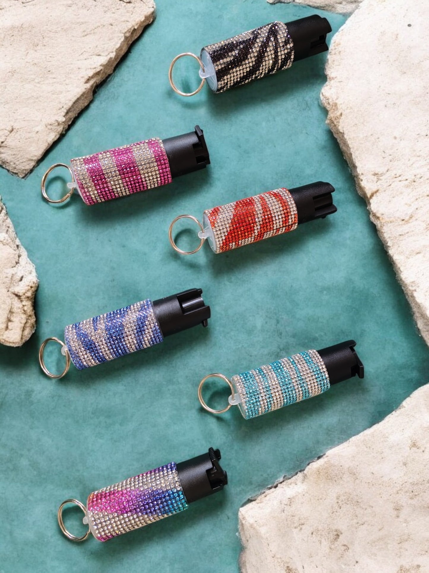 Pepper Spray - Zebra Rhinestone Collection