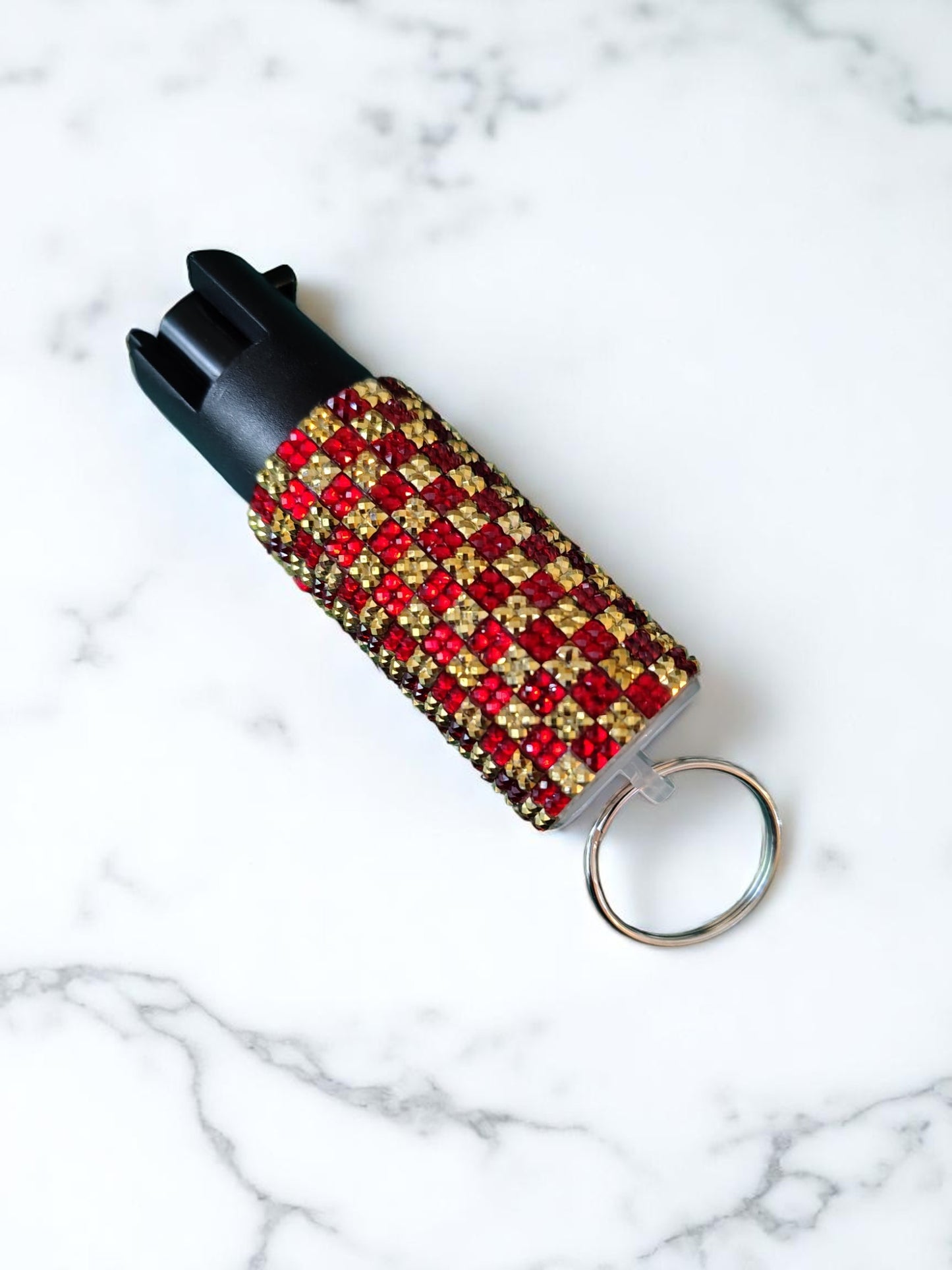 PEPPER SPRAY - PLAID RHINESTONE