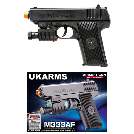 Spring Pistol M333AF Airsoft Gun with Laser and Light