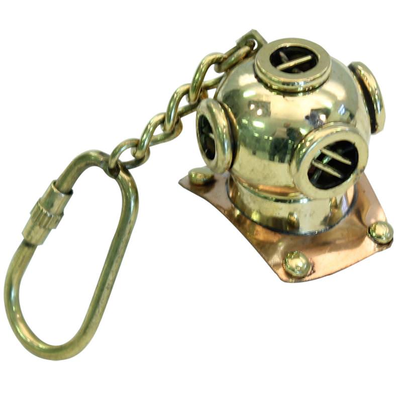 Naval Mark V Deep Sea Diving Helmet Keychain Nautical Key Ring