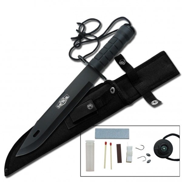 Ultimate Outdoor Hunting Survival Knife Black