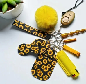 Safety Keychain - 9pc Set with Pepper Spray