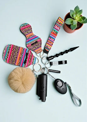 Safety Keychain - 9pc Set with Pepper Spray