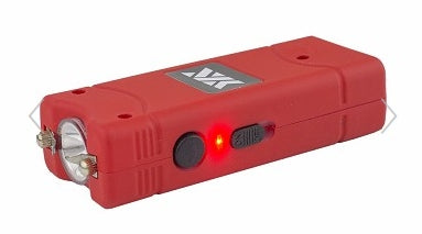 Ultra Mini Red Stun Gun Rechargeable With LED Light, Holster and KeyRing / RED