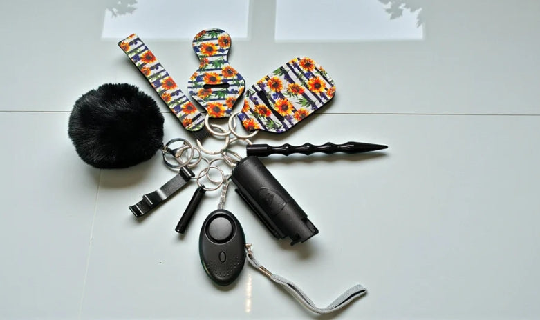 9 Piece Keychain Set with Pepper Spray (DISCONTINUED)