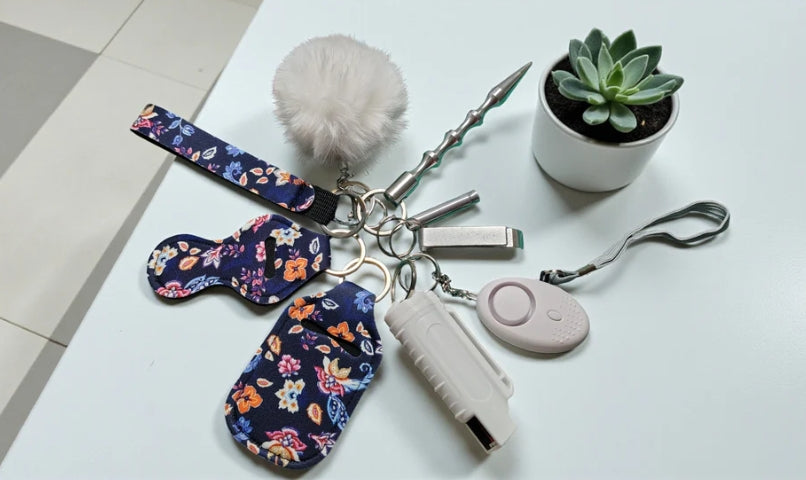 9 Piece Keychain Set with Pepper Spray (DISCONTINUED)