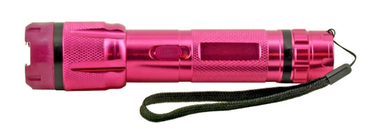 Aluminum Body Traditional Flashlight Stun Gun - Pink