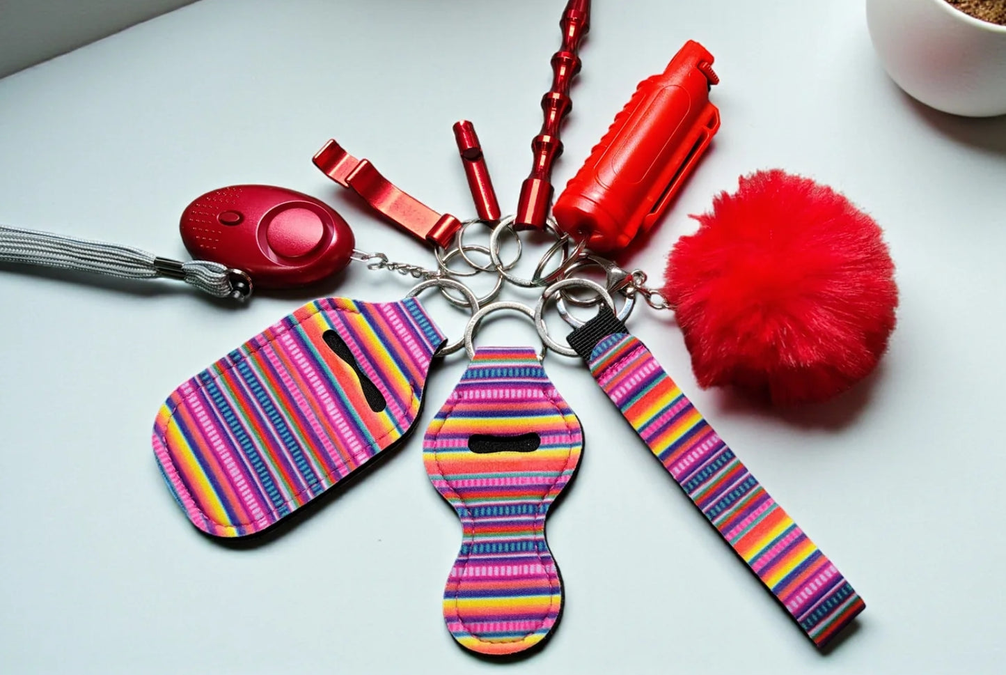 Safety Keychain - 9pc Set with Pepper Spray