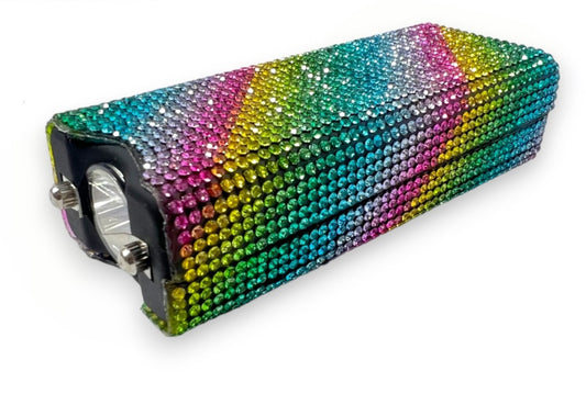 BLING-it Gotham City Safety - SLIM Pastel Lemonade Rhinestone DZS Rechargeable Self Defense Mini Bling Stun Gun