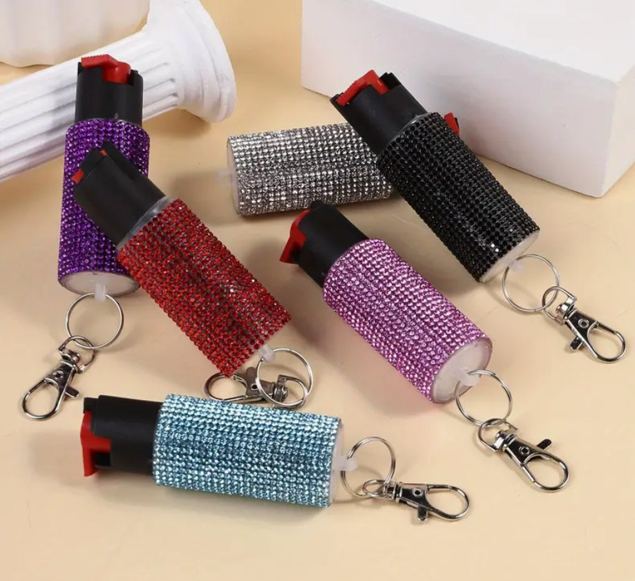 Solid Rhinestone Pepper Spray by Gotham City Safety Wholesale