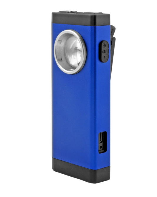 Thunder Blast Belt Clip Stun Gun and Flashlight - Blue