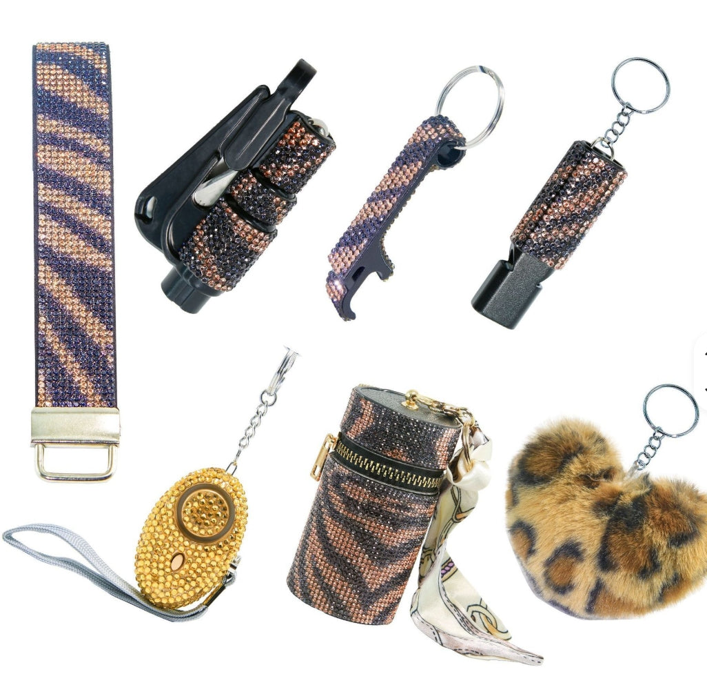 Safety Keychain - BLING COLLECTION 7pc