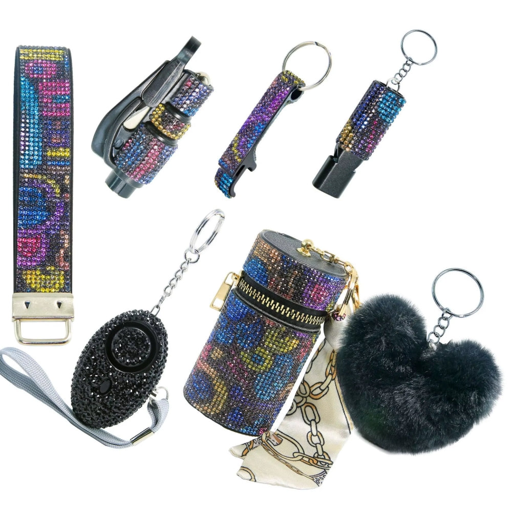 Safety Keychain - BLING COLLECTION 7pc