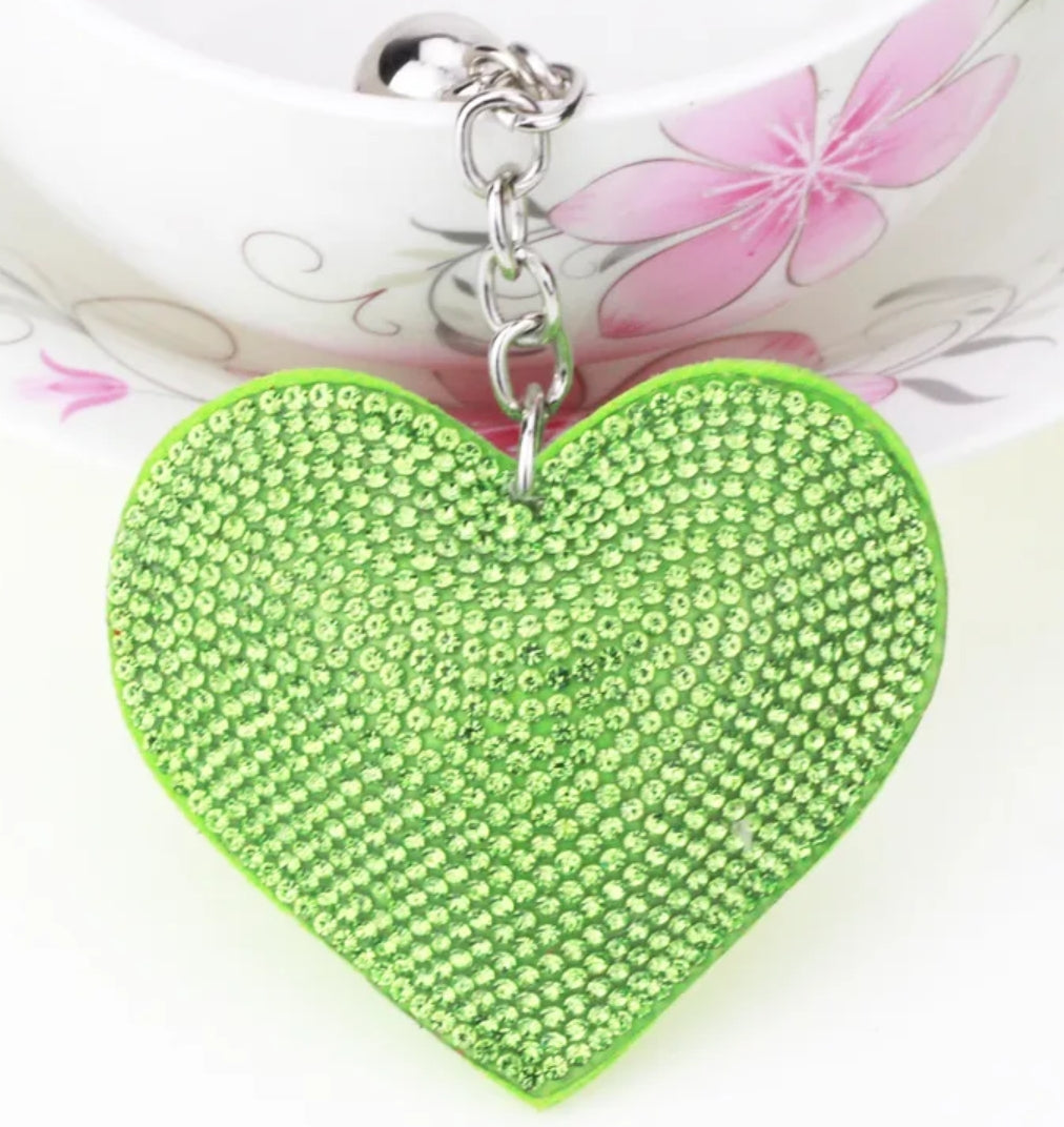 BLING-it Rhinestone Heart Keychain