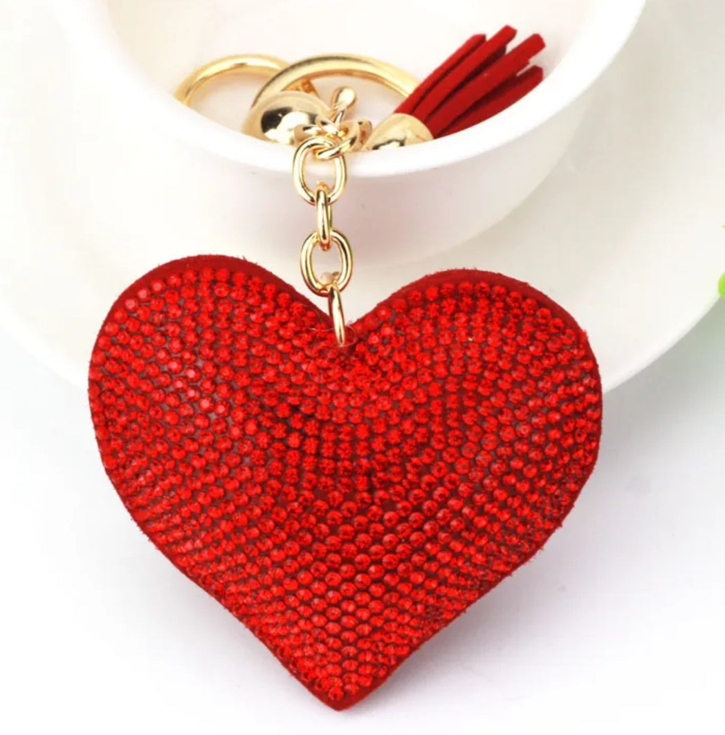 BLING-it Rhinestone Heart Keychain