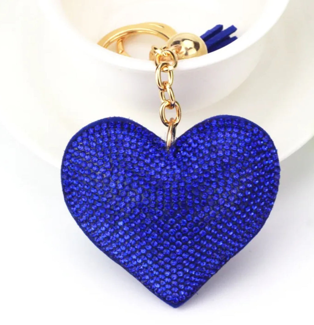 BLING-it Rhinestone Heart Keychain