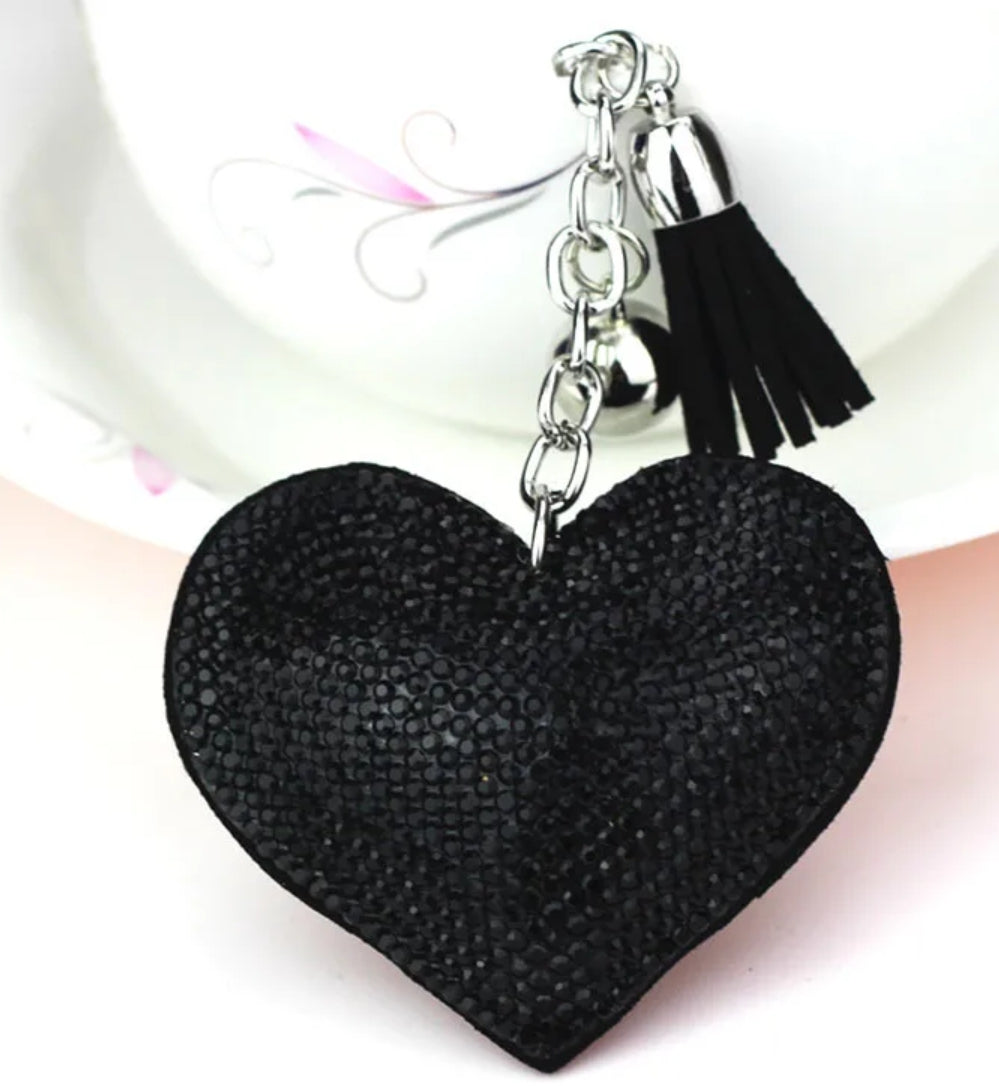 BLING-it Rhinestone Heart Keychain