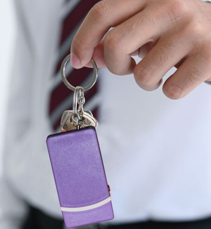 Fang Keychain Stun Gun and Flashlight with Battery Meter