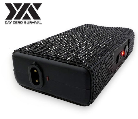 "SALE"  STUN GUN - Hurricane Black Rhinestone (DISCONTINUED STYLE)