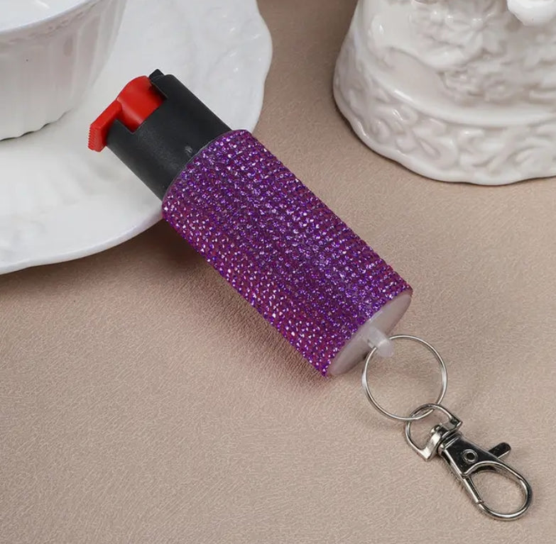 Solid Rhinestone Pepper Spray by Gotham City Safety Wholesale