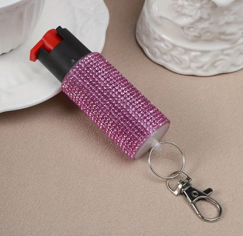 Solid Rhinestone Pepper Spray by Gotham City Safety Wholesale