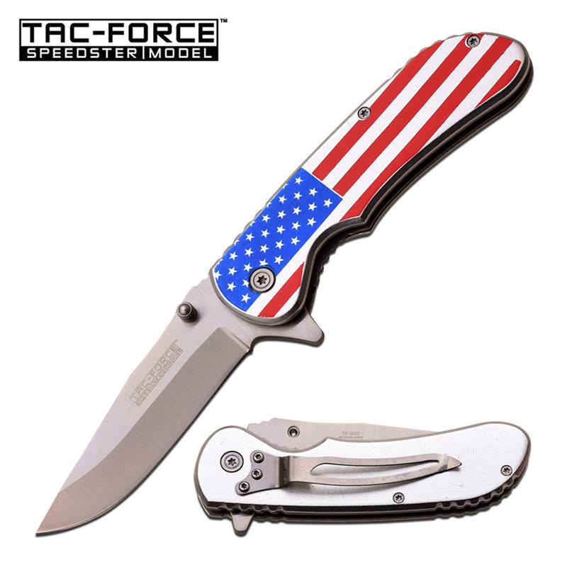 Tac-Force American Flag Spring Assisted Knife