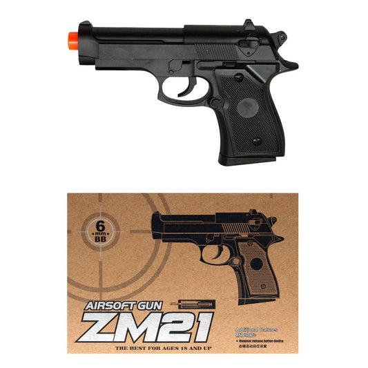 ZM21 Compact Tactical FPS-225 Metal Spring Airsoft Pistol