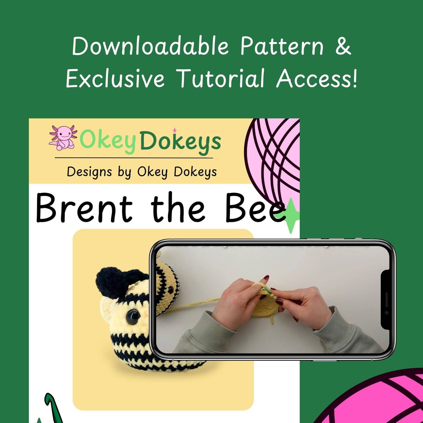 Crochet Bee Kit - Brent the Bee