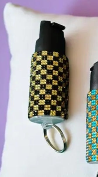 PEPPER SPRAY - PLAID RHINESTONE